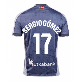 Real Sociedad Sergio Gomez #17 Maglia Gara Trasferta Repliche 2025-26 Maniche Corte